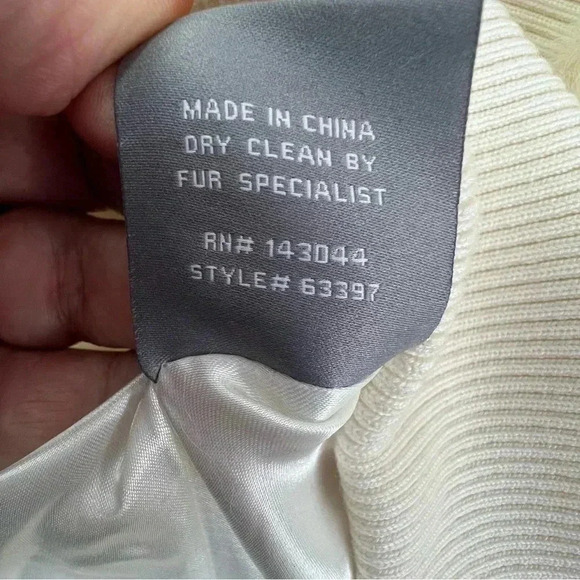 Bagatelle‎ Genuine Rabbit Fur Bomber Jacket Sz M Ivory - Picture 13 of 16